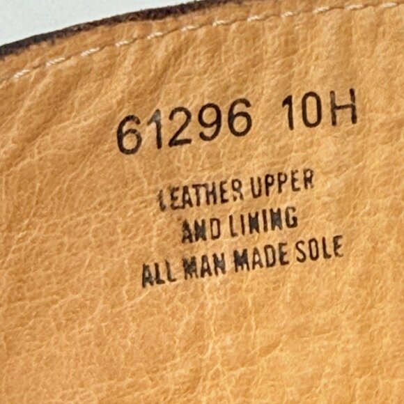 J.Crew Boots Moc Toe Rugged Brown Leather Lace-Up Workwear Size 10H - Picture 8 of 8